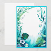 Discus Fish Aquarium Wedding Party uitnodiging (Voorkant / Achterkant)