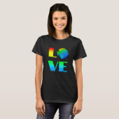 Discus Fish Rainbow Love Exotic Aquarium Fish T-shirt (Voorkant volledig)