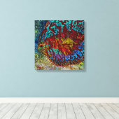 Discus Fish Stretched Canvas Print (Insitu (Houten vloer))