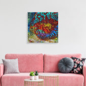 Discus Fish Stretched Canvas Print (Insitu (Woonkamer))