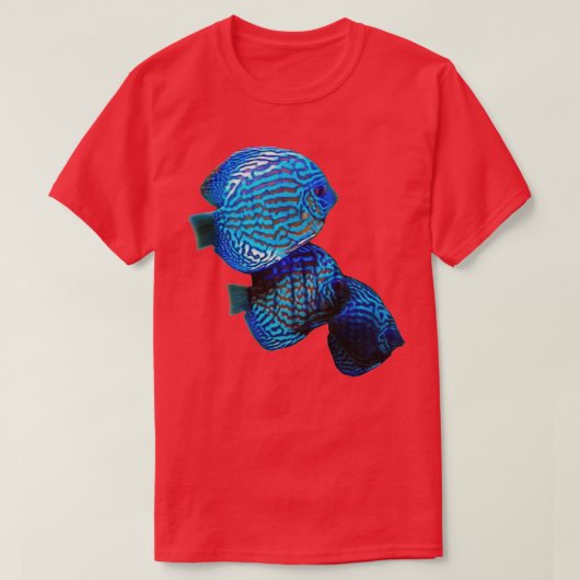 DISCUS FISH TURQUOISE T-SHIRT (Design voorkant)