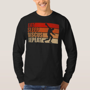 Discus Gooi Sport Eet Slaap Discus Herhaal Discus T-shirt