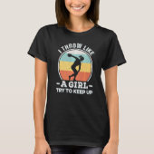 Discus Gooi Veldbaan Vrouwen Atleet Discus Th T-shirt (Voorkant)