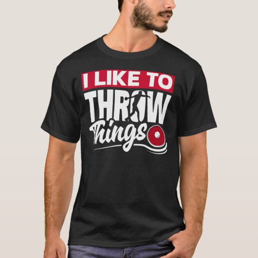 Discus gooien discuswerper track en veld als t-shirt (Voorkant)