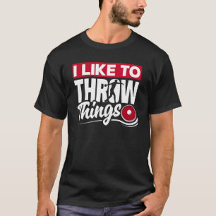 Discus gooien discuswerper track en veld als t-shirt