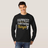 Discus Happiest Throwing Things Discus Throwing  1 T-shirt (Voorkant volledig)