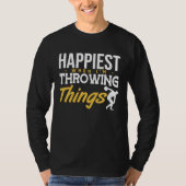 Discus Happiest Throwing Things Discus Throwing T-shirt (Voorkant)