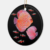 Discus Kardinaal Tetras Aquarium Fish Tank Lovers Keramisch Ornament (Links)