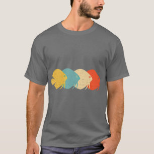 Discus  Retro Pompadour Fish Lover 60's T-shirt