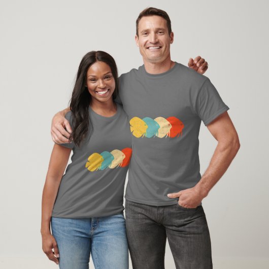 Discus Retro Pompadour Fish Lover 60's T-shirt (Unisex)