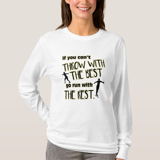 Discus Throw met de beste vrouwelijke hoes T-shirt (Voorkant)