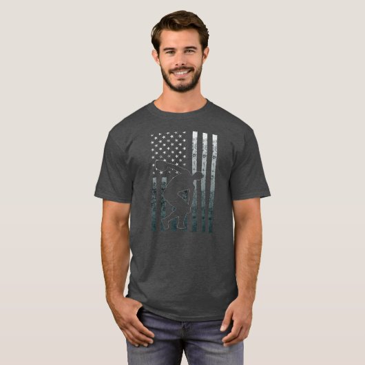 Discus Thrower America Flag  Discus T-shirt (Voorkant volledig)