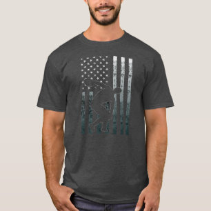 Discus Thrower America Flag  Discus T-shirt