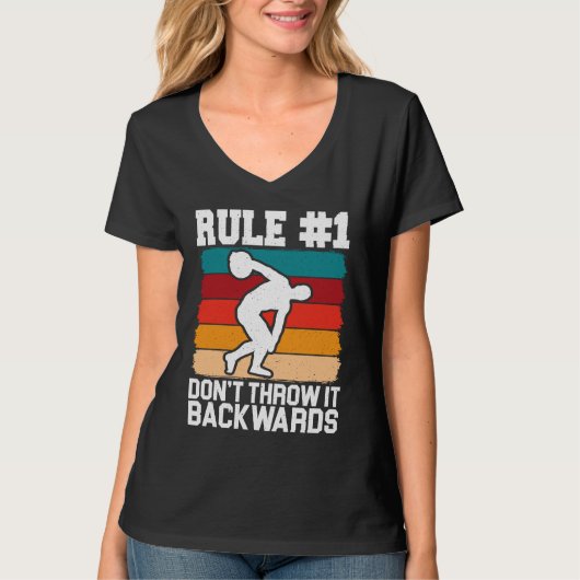Discus Thrower Dont Throw It Backwards Discus Thro T-shirt (Voorkant)