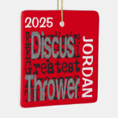 Discus Thrower Extraordinaire CUSTOM Keramisch Ornament (Rechts)