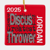 Discus Thrower Extraordinaire CUSTOM Keramisch Ornament (Voorkant)
