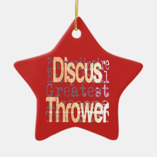 Discus Thrower Extraordinaire Keramisch Ornament (Voorkant)