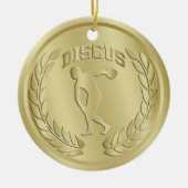 Discus Thrower Gold Toned Medal Ornament (Voorkant)