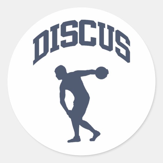 Discus Thrower Ronde Sticker (Voorkant)