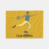 Discus Throwing Fleece Deken (Voorkant (Horizontaal))