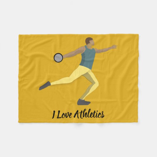 Discus Throwing Fleece Deken (Voorkant (Horizontaal))