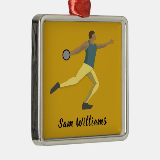 Discus Throwing Metalen Ornament (Rechts)