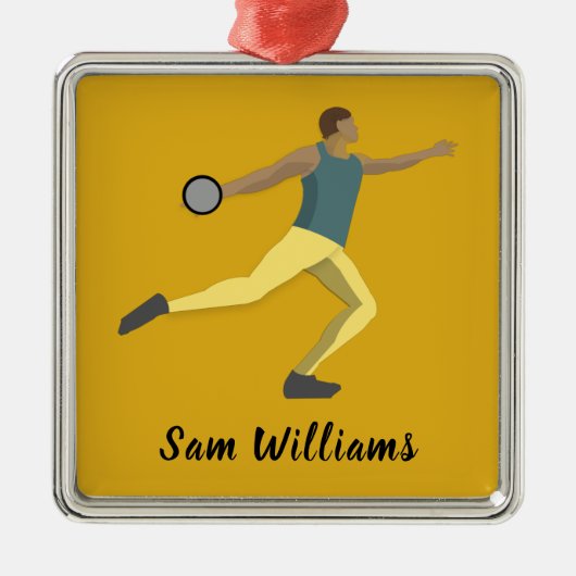 Discus Throwing Metalen Ornament (Voorkant)