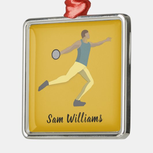 Discus Throwing Metalen Ornament (Links)