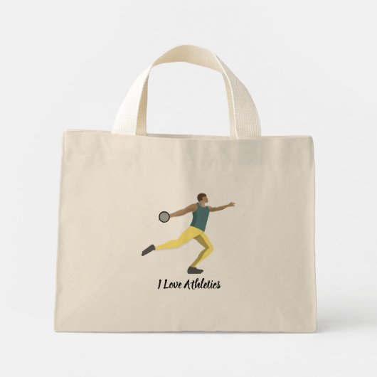 Discus Throwing Mini Tote Bag (Achterkant)