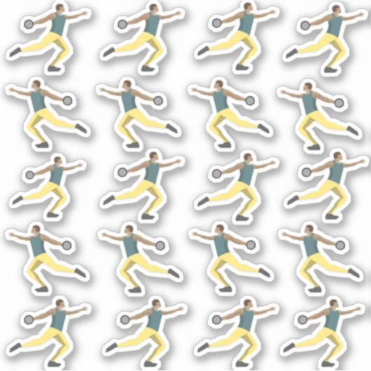 Discus Throwing Sticker (Voorkant)