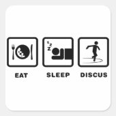 Discus Throwing Vierkante Sticker (Voorkant)