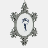 Discus Tin Sneeuwvlok Ornament (Links)