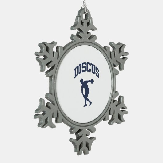Discus Tin Sneeuwvlok Ornament (Links)