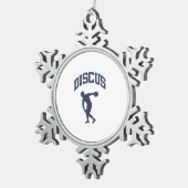 Discus Tin Sneeuwvlok Ornament (Rechts)