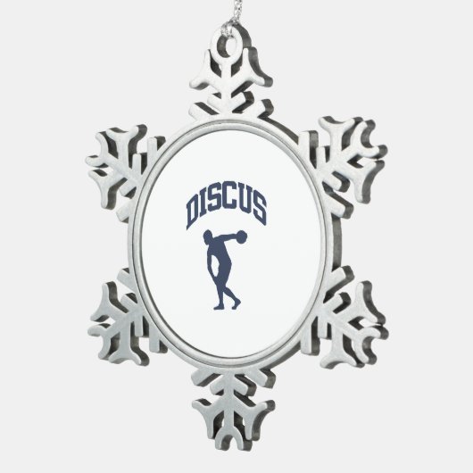 Discus Tin Sneeuwvlok Ornament (Rechts)