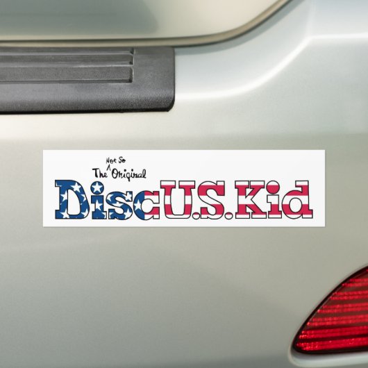 DiscUSKid-Bumpersticker Bumpersticker (Op auto)