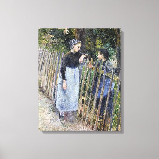 discussie in Camille Pissarro Canvas Afdruk (Voorkant)
