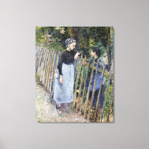 discussie in Camille Pissarro Canvas Afdruk