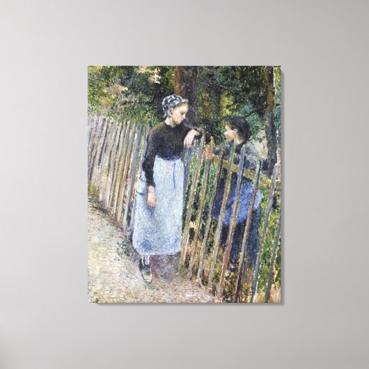  discussie in Camille Pissarro Canvas Afdruk (Voorkant)