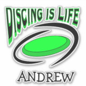Discussie is leven | Disc Golf-Sticker Sticker (Voorkant)
