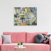 Discussieartikel Abstracte kunst Canvas Afdruk (Insitu (Woonkamer))