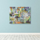 Discussieartikel Abstracte kunst Canvas Afdruk (Insitu (Houten vloer))