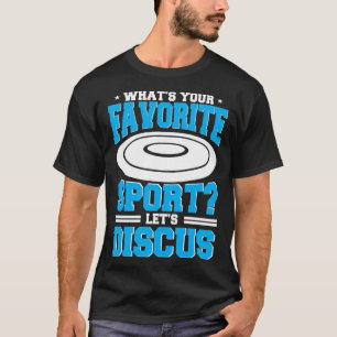 Discussieer favoriete sportspeler-diskette volgen t-shirt