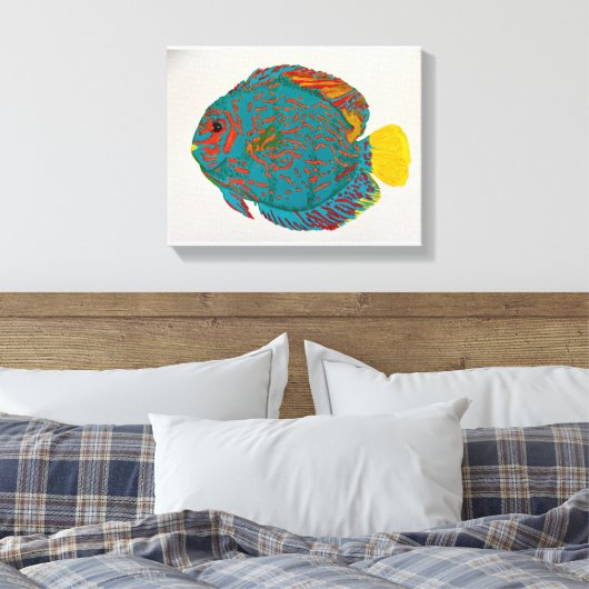 Discussieer visprint canvas afdruk (Insitu (Slaapkamer))