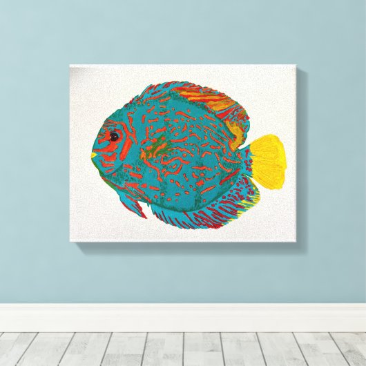 Discussieer visprint canvas afdruk (Insitu (Houten vloer))