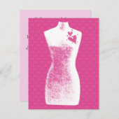 Discussieprift Nachtroze Bachelorette Kaart (Voorkant / Achterkant)