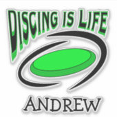 Discussiëren is het leven | Schijfgolf Sticker (Voorkant)