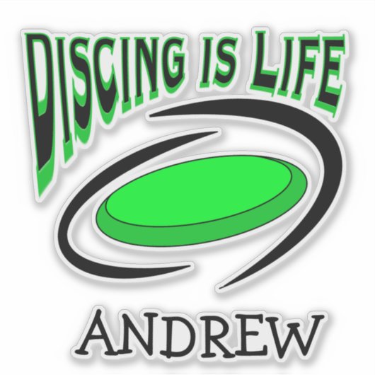 Discussiëren is het leven | Schijfgolf Sticker (Voorkant)