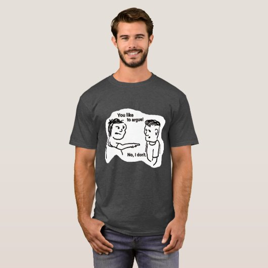 discussiëren t-shirt (Voorkant volledig)