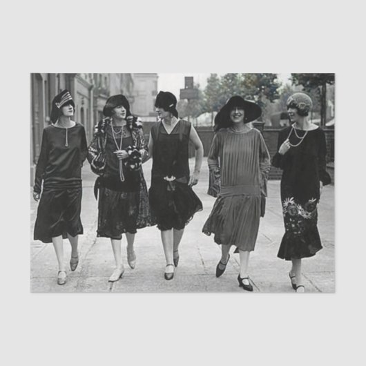  discussiestuk over damesweefsel uit de jaren 20 tissuepapier (Voorkant)